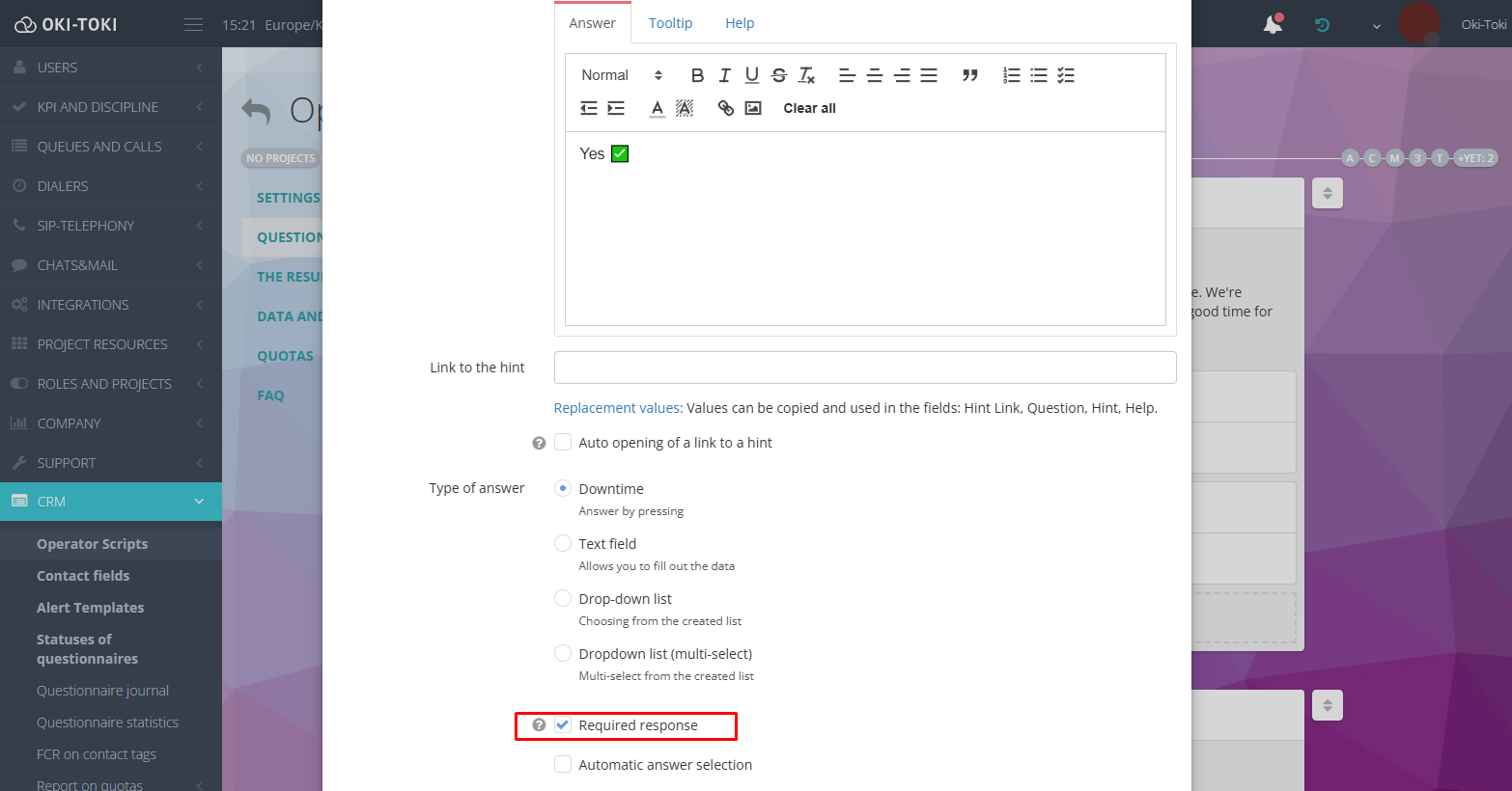 Odpowiedź obowiązkowa