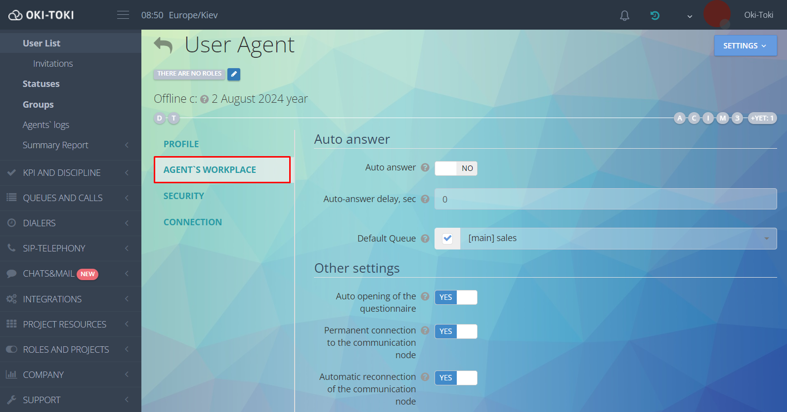 Tworzenie użytkownika w Oki-Toki