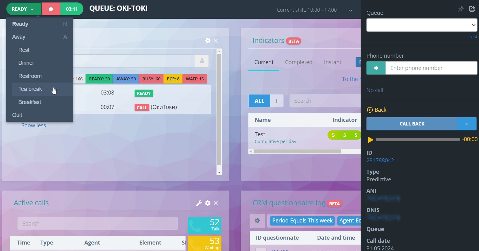 Miejsce pracy agenta call center