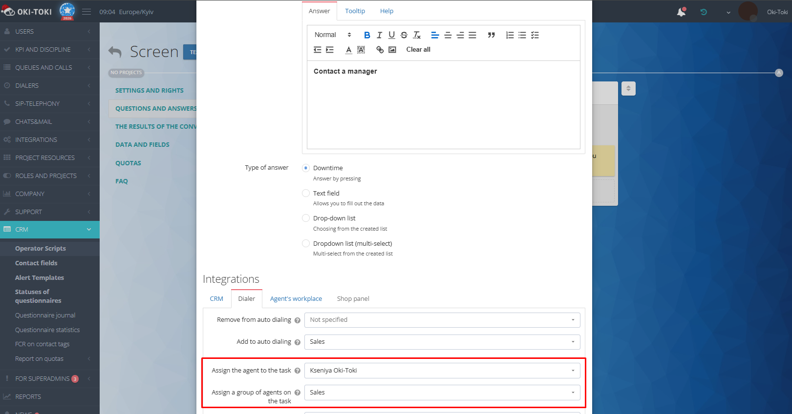 Lepkość w ankiecie